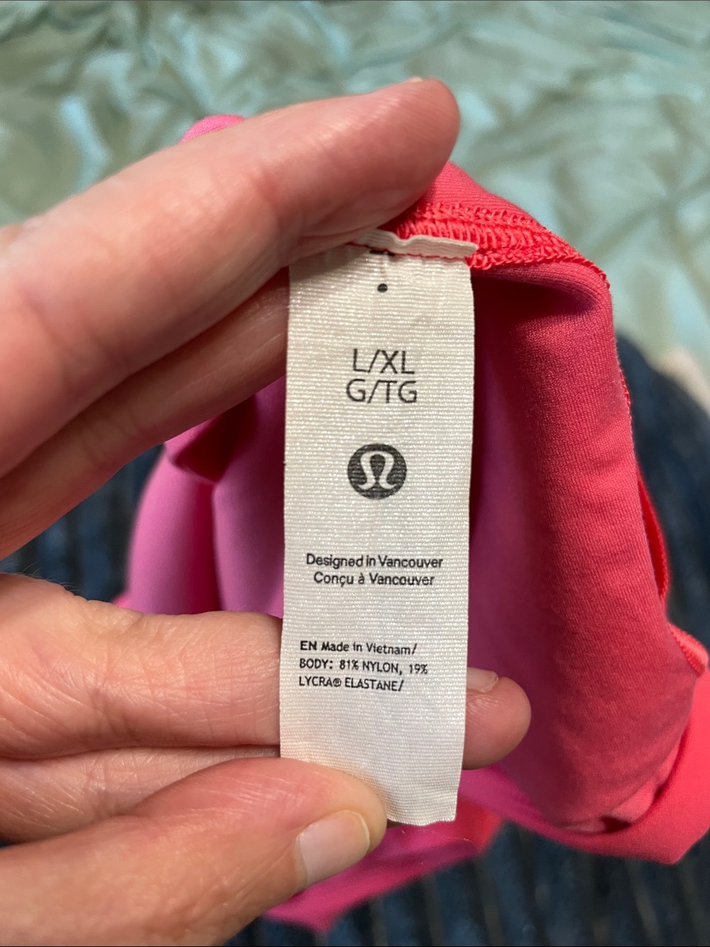 Lululemon Bend This V and Racer Bra Light Support A-C Cups Glaze Pink Size L/XL - Picture 8 of 10